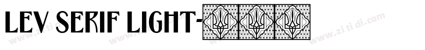 Lev Serif Light字体转换